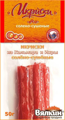 «ИКРИСКИ» вяленые из фарша кальмара и икры Сельди